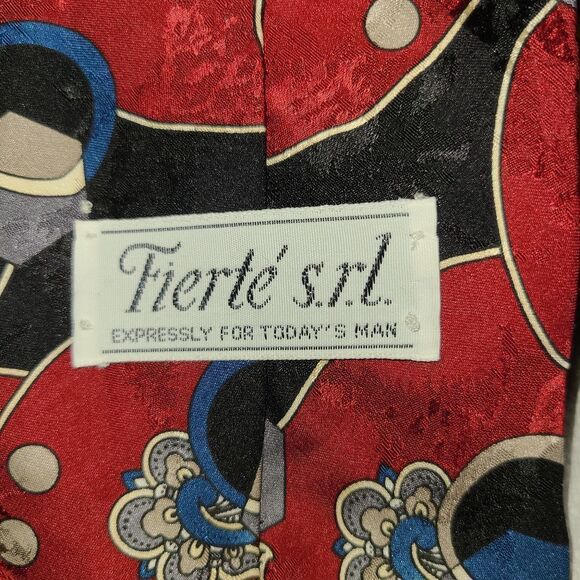Fierte s.r.l. Retro 100% Italian Silk Tie - Picture 5 of 5
